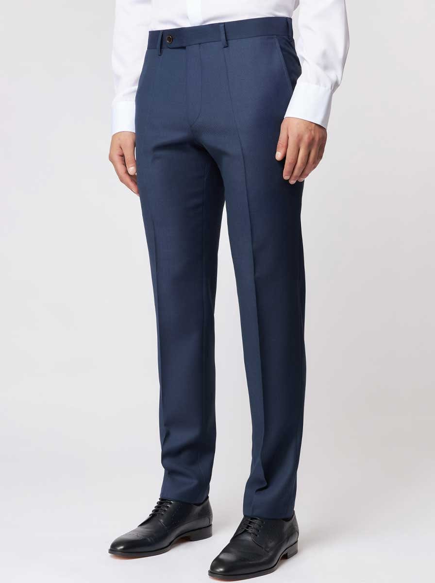 Roy Robson Chinos/Trousers Roy Robson - Suit Trousers - Super 130's Navy Birdseye Wool