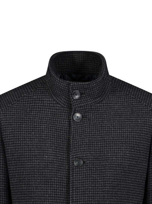 Roy Robson Coats Roy Robson - Grey Dogtooth Overcoat