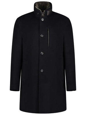 Roy Robson Coats Roy Robson - Navy Overcoat w/ Removable Gilet Insert