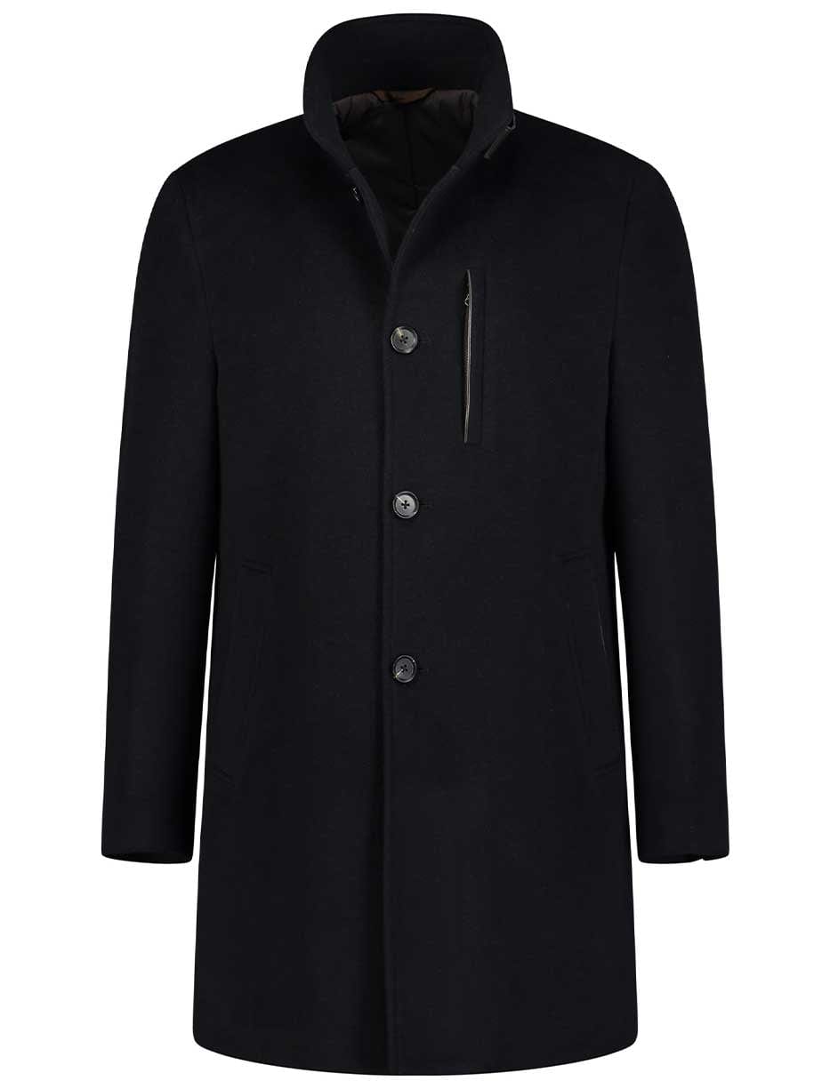 Roy Robson Coats Roy Robson - Navy Overcoat w/ Removable Gilet Insert