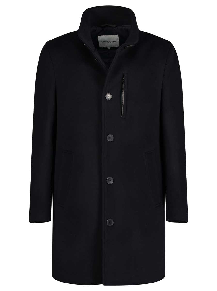 Roy Robson Coats Roy Robson - Outerwear - Navy Overcoat w/ Removable Gilet Insert