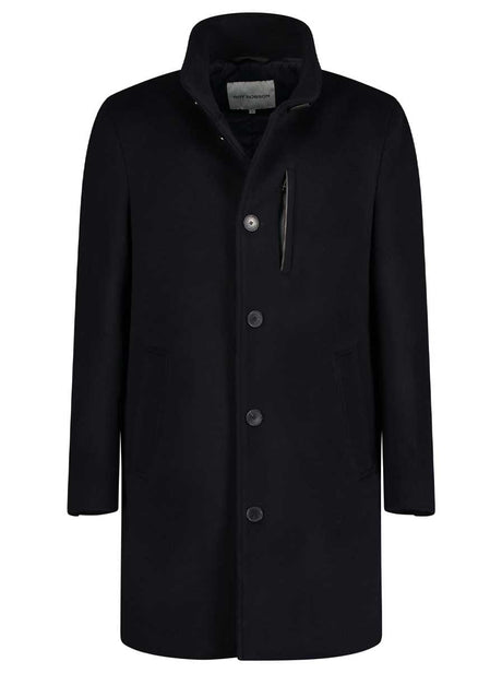 Roy Robson Coats Roy Robson - Outerwear - Navy Overcoat w/ Removable Gilet Insert