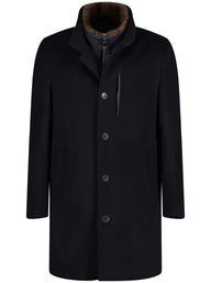 Roy Robson Coats Roy Robson - Outerwear - Navy Overcoat w/ Removable Gilet Insert