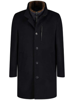 Roy Robson Coats Roy Robson - Outerwear - Navy Overcoat w/ Removable Gilet Insert