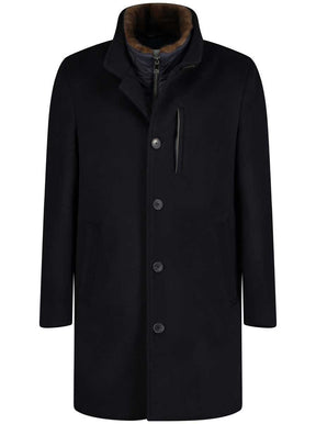 Roy Robson Coats Roy Robson - Outerwear - Navy Overcoat w/ Removable Gilet Insert