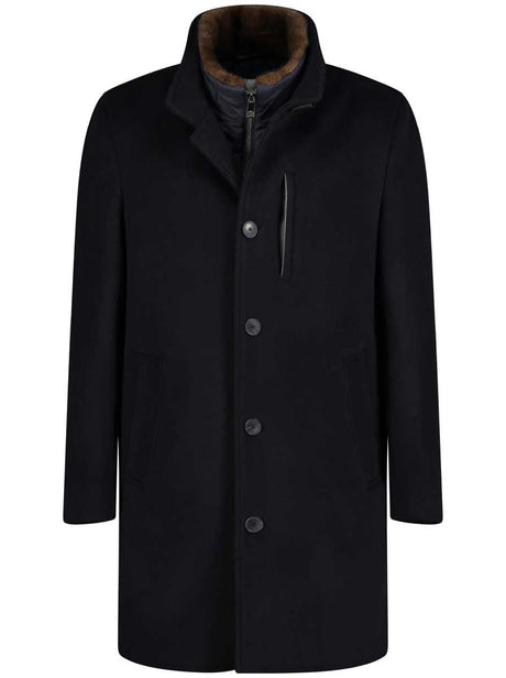Roy Robson Coats Roy Robson - Outerwear - Navy Overcoat w/ Removable Gilet Insert