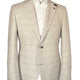 Roy Robson Jacket/Blazer Roy Robson - Cotton/Linen Checked Beige Blazer