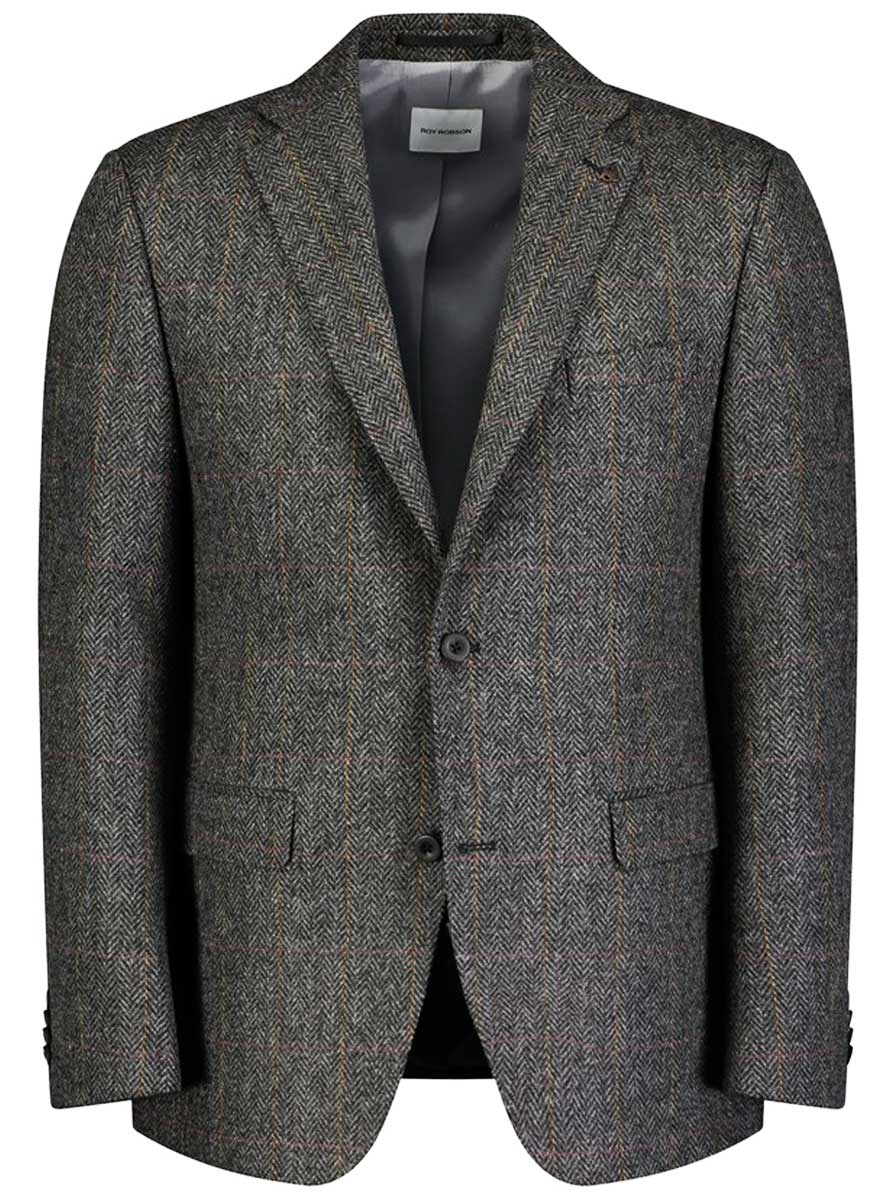 Roy Robson Jacket/Blazer Roy Robson - Shetland Tweed Grey Check Blazer