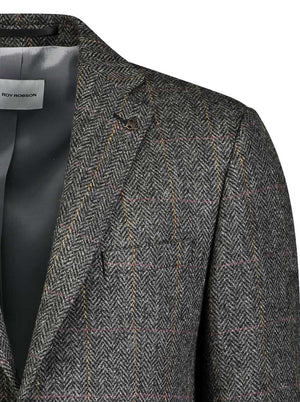 Roy Robson Jacket/Blazer Roy Robson - Shetland Tweed Grey Check Blazer