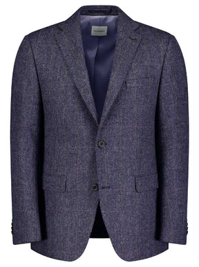 Roy Robson Jacket/Blazer Roy Robson - Shetland Tweed Navy Check Blazer