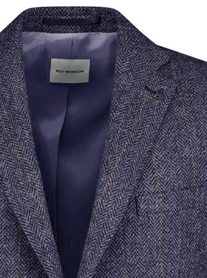 Roy Robson Jacket/Blazer Roy Robson - Shetland Tweed Navy Check Blazer