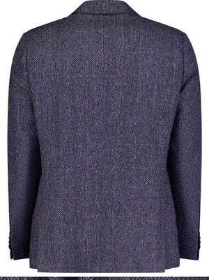 Roy Robson Jacket/Blazer Roy Robson - Shetland Tweed Navy Check Blazer