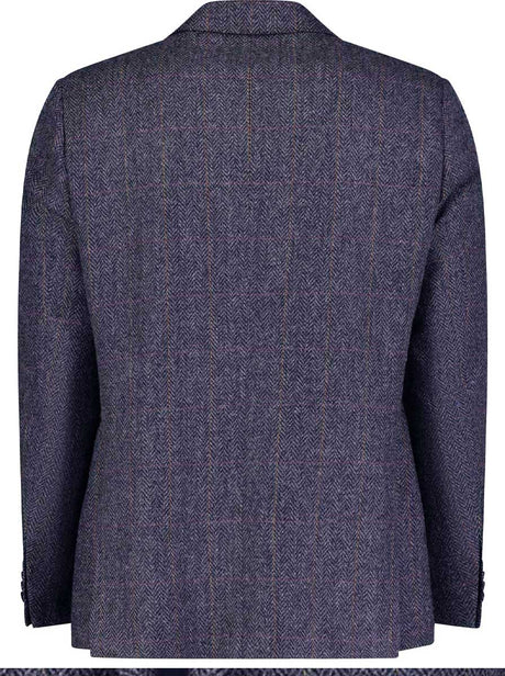 Roy Robson Jacket/Blazer Roy Robson - Shetland Tweed Navy Check Blazer