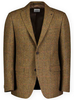 Roy Robson Jacket/Blazer Roy Robson - Shetland Tweed Tan Check Blazer
