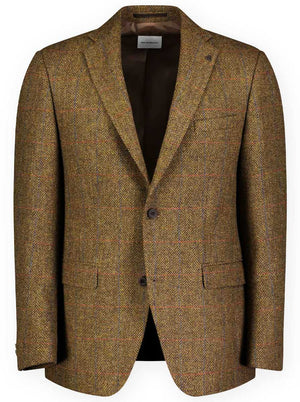 Roy Robson Jacket/Blazer Roy Robson - Shetland Tweed Tan Check Blazer