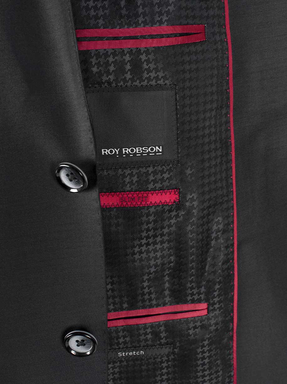Roy Robson Suits Roy Robson - Suit Jacket - Black Wool Stretch