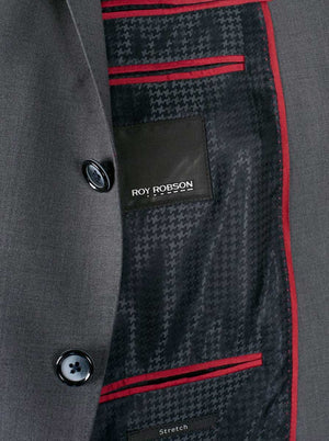 Roy Robson Suits Roy Robson - Suit Jacket - Grey Wool Stretch Slim Fit