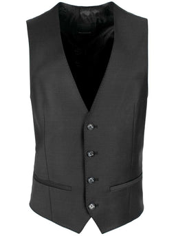 Roy Robson Waistcoat Roy Robson - Suit Waistcoat - Black Wool Stretch