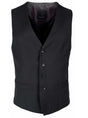 Roy Robson Waistcoat Roy Robson - Suit Waistcoat - Super 110's Black Wool