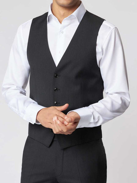 Roy Robson Waistcoat Roy Robson - Suit Waistcoat - Super 110's Charcoal Wool