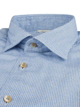 Stenströms Shirts Stenströms - Blue Houndstooth Oxford Shirt