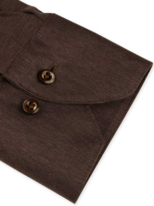 Stenströms Shirts Stenströms - Dark Brown Jersey Shirt