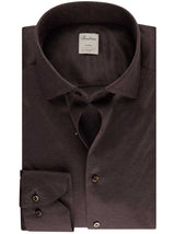 Stenströms Shirts Stenströms - Dark Brown Jersey Shirt