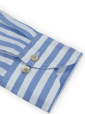 Stenströms Shirts Stenströms - Fitted Body Button Down Striped Oxford Shirt