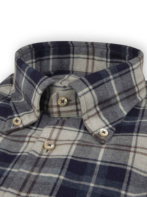 Stenströms Shirts Stenströms - Fitted Body Checked Flannel Shirt 223