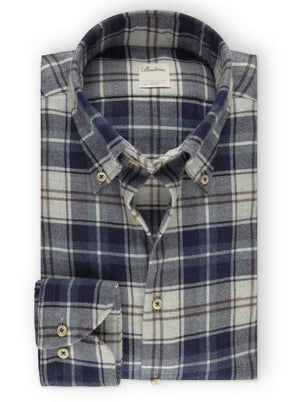 Stenströms Shirts Stenströms - Fitted Body Checked Flannel Shirt 223