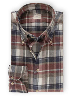 Stenströms Shirts Stenströms - Fitted Body Checked Flannel Shirt