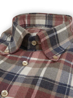 Stenströms Shirts Stenströms - Fitted Body Checked Flannel Shirt