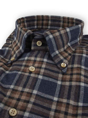 Stenströms Shirts Stenströms - Fitted Body Checked Flannel Shirt