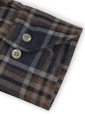 Stenströms Shirts Stenströms - Fitted Body Checked Flannel Shirt