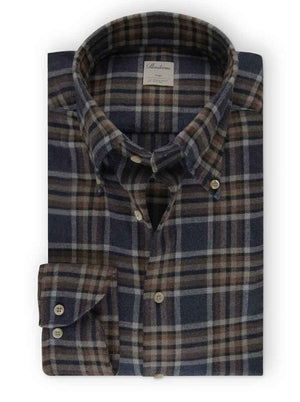 Stenströms Shirts Stenströms - Fitted Body Checked Flannel Shirt