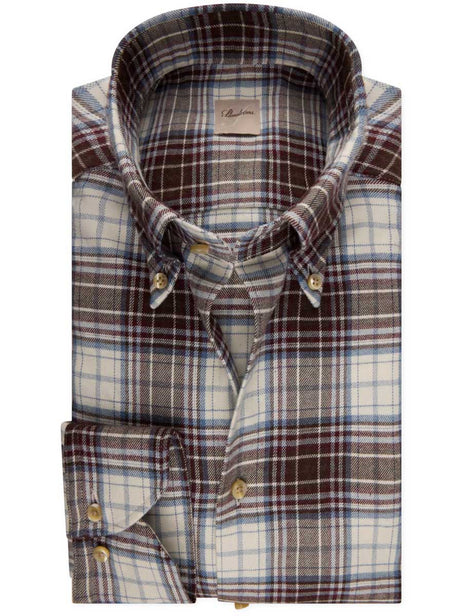 Stenströms Shirts Stenströms - Flannel Burgundy Check Shirt