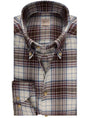 Stenströms Shirts Stenströms - Flannel Burgundy Check Shirt