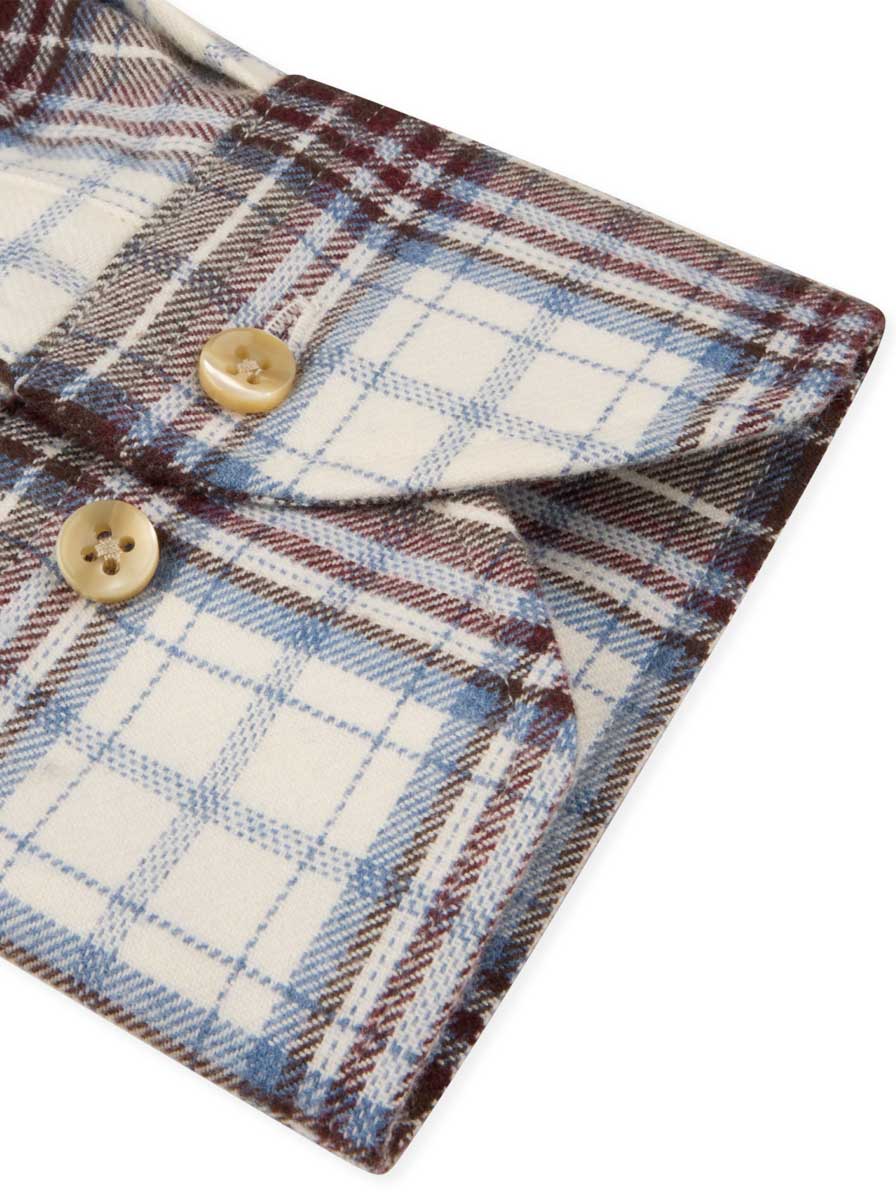 Stenströms Shirts Stenströms - Flannel Burgundy Check Shirt