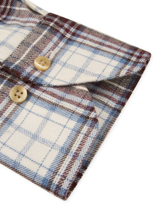 Stenströms Shirts Stenströms - Flannel Burgundy Check Shirt