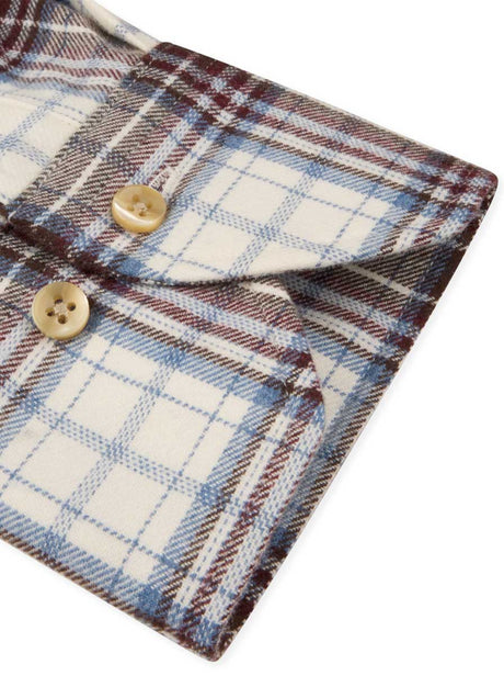 Stenströms Shirts Stenströms - Flannel Burgundy Check Shirt