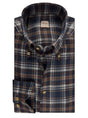 Stenströms Shirts Stenströms - Flannel Dark Blue Check Shirt