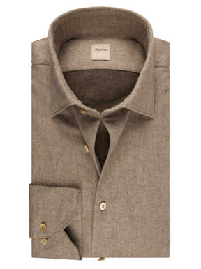 Stenströms Shirts Stenströms - Flannel Twill Beige Shirt