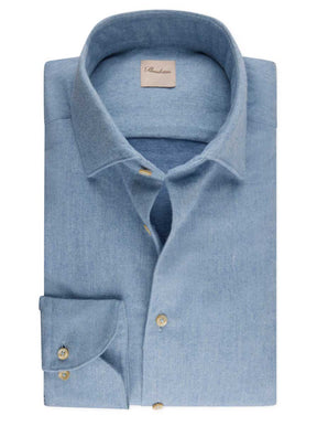 Stenströms Shirts Stenströms - Flannel Twill Blue Shirt