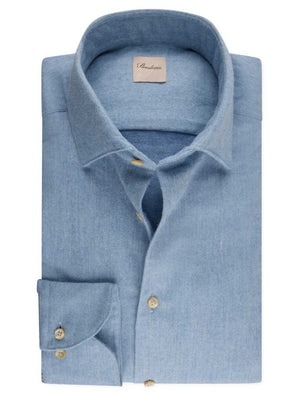 Stenströms Shirts Stenströms - Flannel Twill Blue Shirt