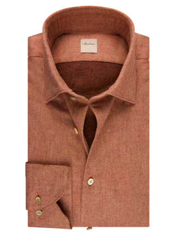 Stenströms Shirts Stenströms - Flannel Twill Orange Shirt