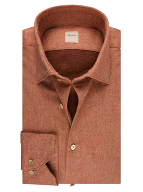 Stenströms Shirts Stenströms - Flannel Twill Orange Shirt