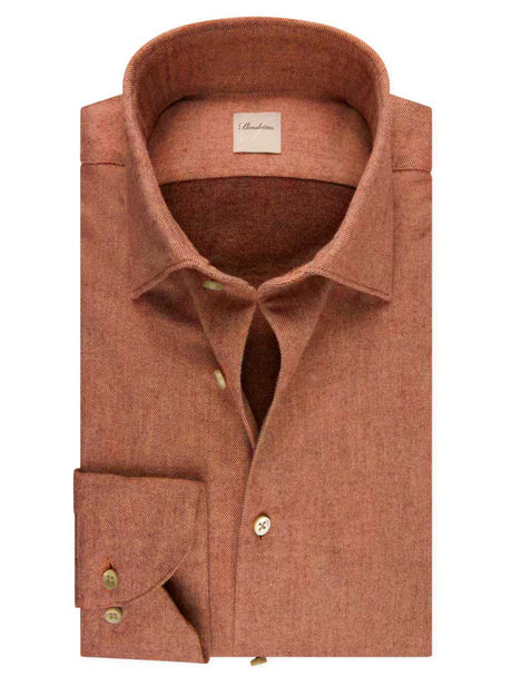 Stenströms Shirts Stenströms - Flannel Twill Orange Shirt