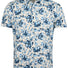 Stenströms Shirts Stenströms - Light Blue Floral Print Polo Shirt