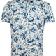Stenströms Shirts Stenströms - Light Blue Floral Print Polo Shirt