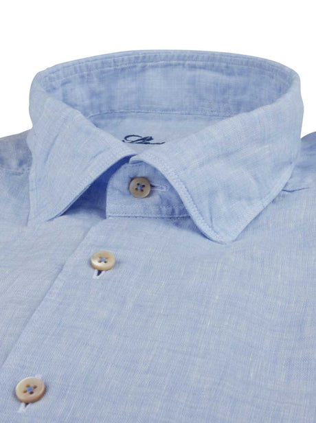 Stenströms Shirts Stenströms - Light Blue Linen Shirt